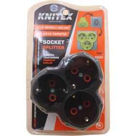 Knitex KTX-2910 Papatya Golyat Siyah 3lü Priz