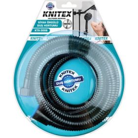 Knitex KTX-3008 Siyah Örgülü Duş Hortumu