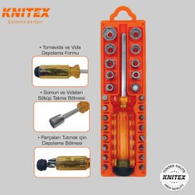Knitex KTX034 28 Parça Değişken Bits Uçlu Tornavida Seti