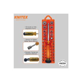Knitex KTX034 28 Parça Değişken Bits Uçlu Tornavida Seti