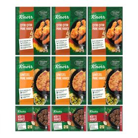 Knorr 3x90 gr Pane Harcı + 3x82 gr Köfte Harcı + 3x90 gr Çıtır Pane Harcı