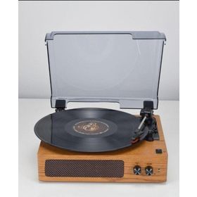 Knstar KN-105 Bluetooth Özellikli 33-45-78 Plaklar Ahşap Çalar Pikap