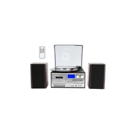 Knstar KN-120 Kumandalı Hoparlörlü Bluetoothlu CD'li Kaset USB Radyo Özellikli Pikap