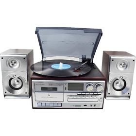Knstar KN-120 Kumandalı Hoparlörlü Bluetoothlu CD'li Kaset USB Radyo Özellikli Pikap