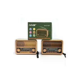 Knstar NNS NS-3315BT Taşınabilir Nostaljik Radyo Bluetooth Hoparlör