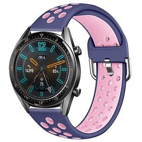 KNY 2125205184 Samsung Galaxy Gear S3 Mor-Pembe Delikli Renkli Spor Silikon Kayış Kordon