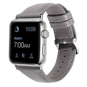 KNY 2125205551 Gri 38 mm Apple Watch Renkli Suni Deri Kayış