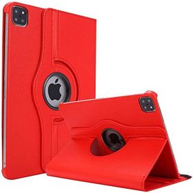KNY Apple iPad Pro 11 Dönerli Standlı Suni Deri Kırmızı Kılıf