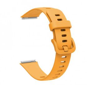 KNY Huawei Band 7 Klasik Model Silikon Sarı Kordon