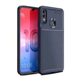 KNY Huawei P Smart Karbon Desenli Lux Negro Silikon Lacivert Kılıf