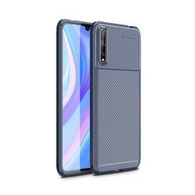 KNY Huawei P Smart Karbon Desenli Lux Negro Silikon Lacivert Kılıf