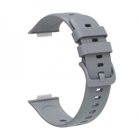 KNY Huawei Watch Fit 2 Klasik Model Renkli Silikon Gri Kordon