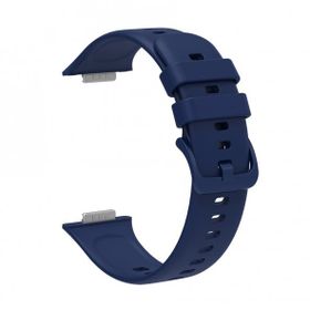 KNY Huawei Watch Fit 2 Klasik Model Renkli Silikon Lacivert Kordon