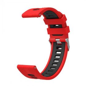 KNY Huawei Watch GT 2 Pro KRD 55 Kırmızı 46 mm 22 mm İçin 2 Renkli Kademeli Silikon Kordon