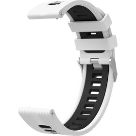 KNY Huawei Watch Ultimate KRD 55 Beyaz 22 mm İçin 2 Renkli Kademeli Silikon Kordon