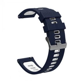 KNY Huawei Watch Ultimate KRD 55 Lacivert 22 mm İçin 2 Renkli Kademeli Silikon Kordon