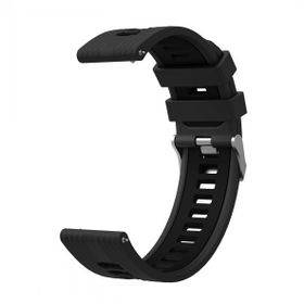 KNY Huawei Watch Ultimate KRD 55 Siyah 22 mm İçin 2 Renkli Kademeli Silikon Kordon