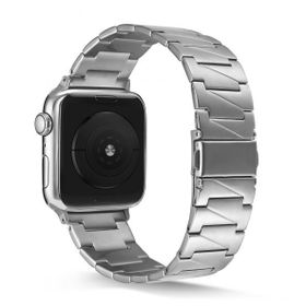 KNY KRD-48 Apple Watch Ultra Gümüş 49 mm İçin Prizma Model Metal Kordon