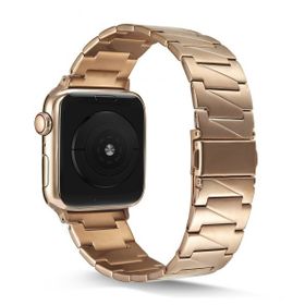KNY KRD-48 Apple Watch Ultra Rose Gold 49 mm İçin Prizma Model Metal Kordon