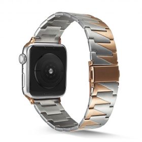 KNY KRD-48 Apple Watch Ultra Siyah-Gri 49 mm İçin Prizma Model Metal Kordon