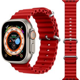 KNY KRD-75 Apple Watch Ultra Kırmızı 49 mm İçin Renkli Silikon Kayış