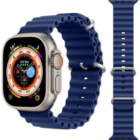 KNY KRD-75 Apple Watch Ultra Lacivert 49 mm İçin Renkli Silikon Kayış