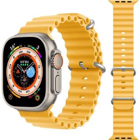 KNY KRD-75 Apple Watch Ultra Sarı 49 mm İçin Renkli Silikon Kayış