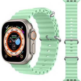 KNY KRD-75 Apple Watch Ultra Turkuaz 49 mm İçin Renkli Silikon Kayış