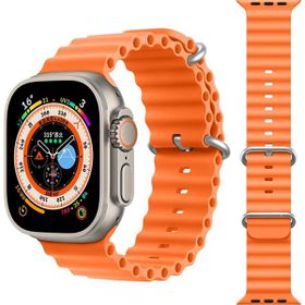 KNY KRD-75 Apple Watch Ultra Turuncu 49 mm İçin Renkli Silikon Kayış
