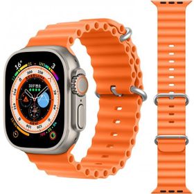 KNY KRD-75 Apple Watch Ultra Turuncu 49 mm İçin Renkli Silikon Kayış