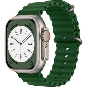 KNY KRD-75 Apple Watch Ultra Yeşil 49 mm İçin Renkli Silikon Kayış