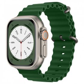 KNY KRD-75 Apple Watch Ultra Yeşil 49 mm İçin Renkli Silikon Kayış