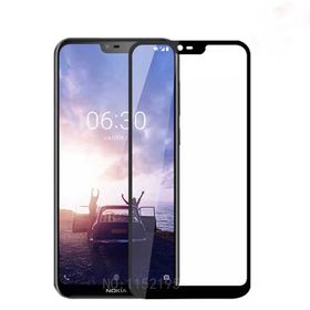 KNY Nokia X6 Full Yapışan Renkli Cam Siyah Ekran Koruyucu