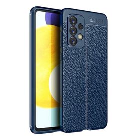 KNY Samsung Galaxy A33 Deri Desenli Lux Niss Silikon Siyah Kılıf