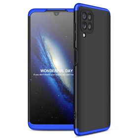KNY Samsung Galaxy M32 3 Parça 360 Ays Kapak Mavi Kılıf
