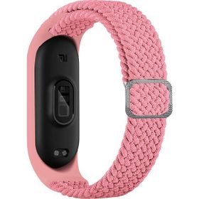 KNY Xiaomi Mi Band 5 Örgü Model Renkli Silikon Pembe Kordon