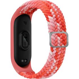 KNY Xiaomi Mi Band 5 Örgü Model Renkli Silikon Pembe Neon Kordon