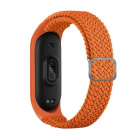 KNY Xiaomi Mi Band 5 Örgü Model Renkli Silikon Turuncu Kordon