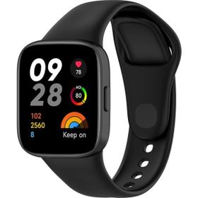 KNY Xiaomi Redmi Watch 3 İçin Siyah Klasik Model Renkli Silikon Kordon