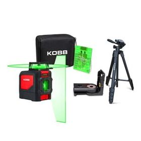 Kobb KBL30GTP 25 mt Profesyonel Yatay 360° ve Dikey Otomatik Hizalamalı Yeşil Çapraz Çizgi Lazer Distomat + Tripod