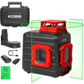 Kobb KBL33G 40 mt Profesyonel Li-Ion Şarjlı 2x90-360 Derece Otomatik Hizalamalı Yeşil Çapraz Çizgi Lazer Distomat