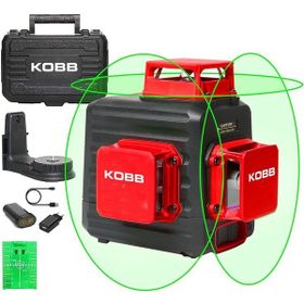 Kobb KBL34G 40 mt Profesyonel Li-Ion Şarjlı 3x360 Derece Otomatik Hizalamalı Yeşil Çapraz Çizgi Lazer Distomat