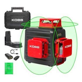 Kobb KBL34G 40 mt Profesyonel Li-Ion Şarjlı 3x360 Derece Otomatik Hizalamalı Yeşil Çapraz Çizgi Lazer Distomat