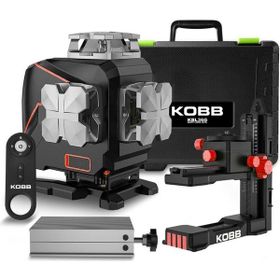 Kobb KBL36G Profesyonel Li-ion Şarjlı 4x360 Derece LCD Ekran Otomatik Hizalamalı Yeşil Çapraz Çizgi Lazer Distomat + Uzaktan Kumanda + Taşıma Çantası