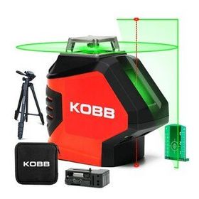 Kobb KBL88GTP 25 m Profesyonel Yatay 360° ve Dikey Otomatik Hizalamalı Nokta Şakül ve Yeşil Çapraz Çizgi Lazer Distomat + Tripod