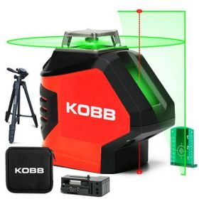 Kobb KBL88GTP 25 m Profesyonel Yatay 360° ve Dikey Otomatik Hizalamalı Nokta Şakül ve Yeşil Çapraz Çizgi Lazer Distomat + Tripod