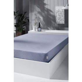 Kobe Home 230 G/M2 Battal Çift Kişilik Gri Örme Penye Lastikli Çarşaf