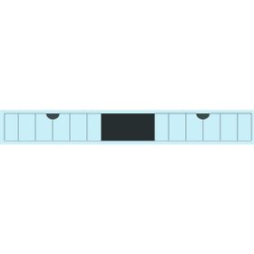 Kobos Noble KB.500010 Açık Mavi 100 cm Ayna Alt Modülü
