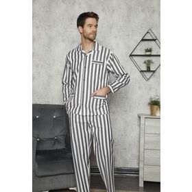 Kocabey 4007 Nostaljik Çizgili Gaffur Erkek Pijama Takımı