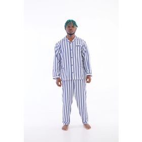 Kocabey 4007 Siyah Beyaz Uzun Kol Çizgili Gaffur Erkek Pijama Takım